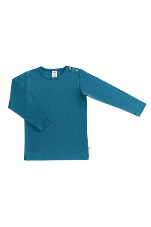 2060 DB | Kinder Basic Langarmshirt - Donaublau