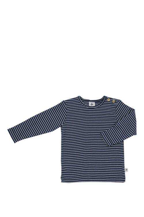 2060 IDN | Kinder Basic Langarmshirt - Indigo-Naturweiss