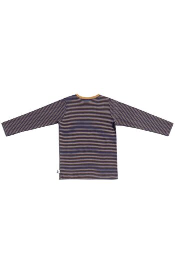 2060 INI | Chemise basique manches longues enfant - indigo-gingembre 3