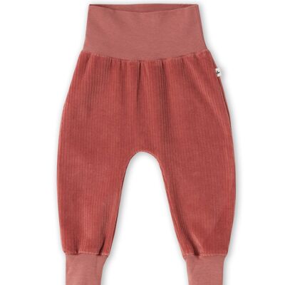 2072WR | Pantaloni per bambini in velluto a coste con cintura ampia - malva scuro