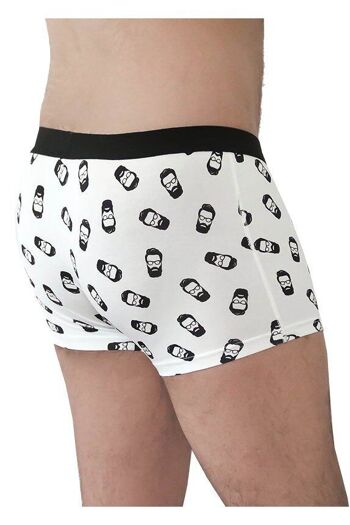 2121-10 | Short boxer homme - blanc-noir 2