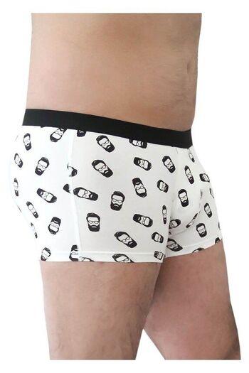 2121-10 | Short boxer homme - blanc-noir 4