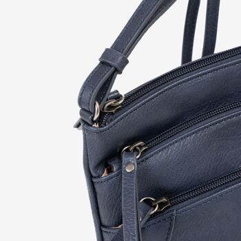 Petit sac bandoulière pour femme, couleur bleu, série minibags Emerald. 25.5x16x06cm 3