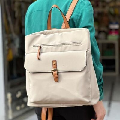 Sac à dos antivol synthétique pour femme avec 2 poches avant