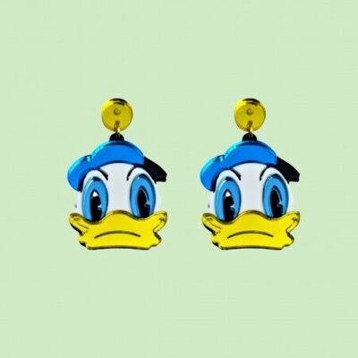 Pendientes Metacrilato Pato Donald