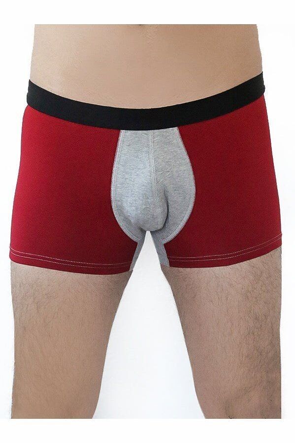 2121-15 | Herren Trunkshorts - Rot-Grau