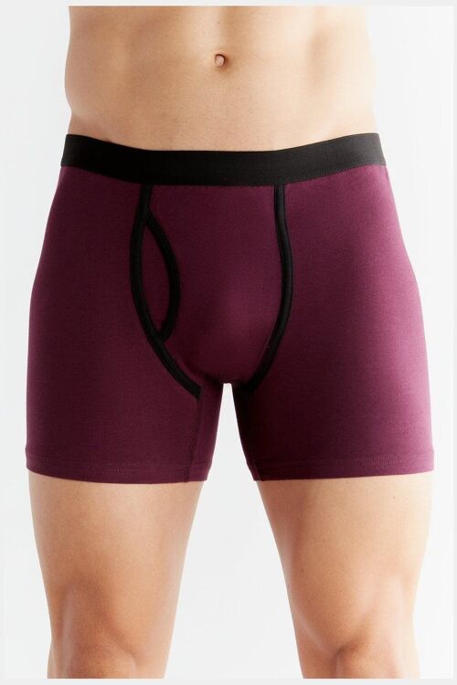 2131-07 | Men's Boxer Shorts - Aubergine