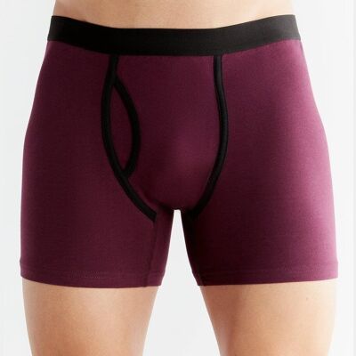 2131-07 | Calzoncillos tipo bóxer para hombre - berenjena