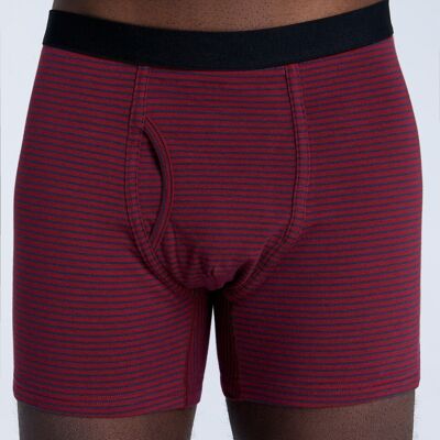 2131-081 | Men's Boxer Shorts - Tibetan Red/Navy Striped
