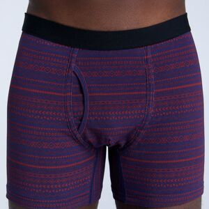 2131-084 | Boxer Homme - Rouge Tibétain/Marine Géométrique