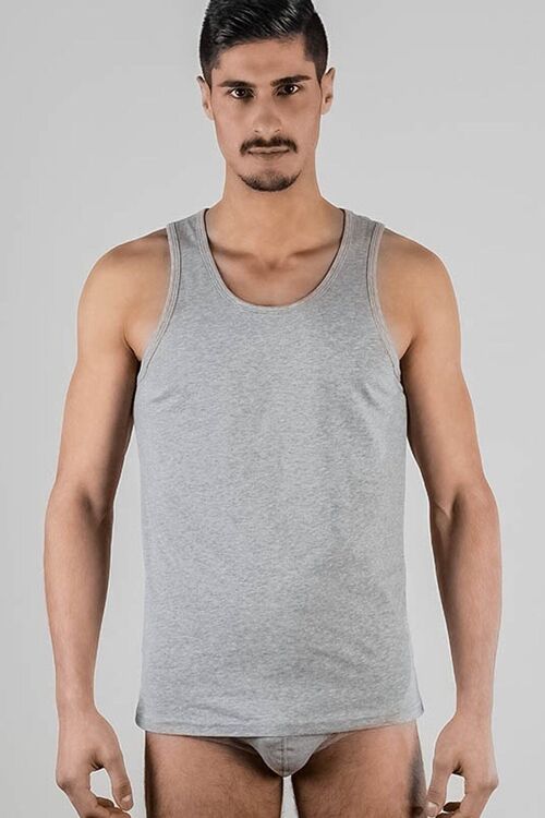 2221-03 | Herren Tanktop/Unterhemd - Grau-Melange