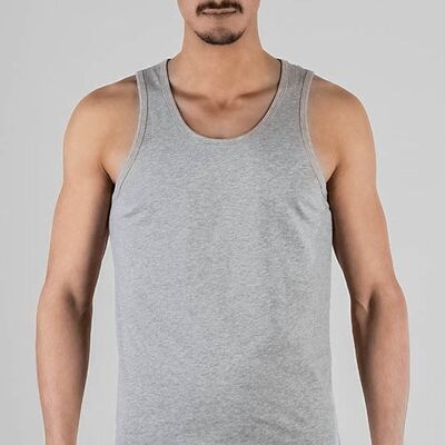 2221-03 | Herren Tanktop/Unterhemd - Grau-Melange