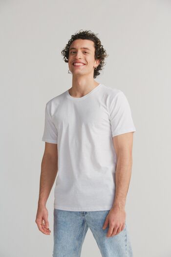 2224-022 | T-Shirt Homme Flammé - Blanc Naturel 4