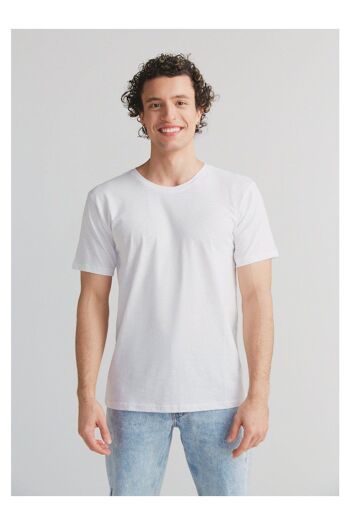 2224-022 | T-Shirt Homme Flammé - Blanc Naturel 5