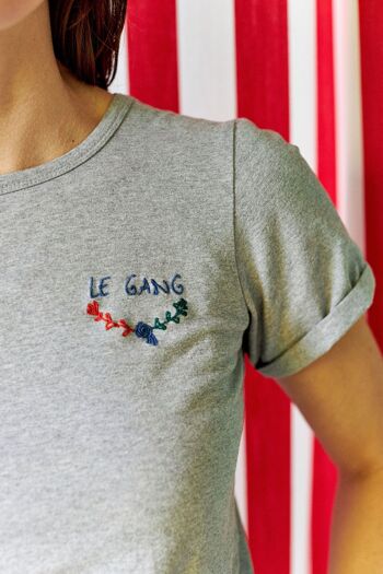 T-Shirt Loulou ##2699C Le Gang Gris Chiné Femme 3