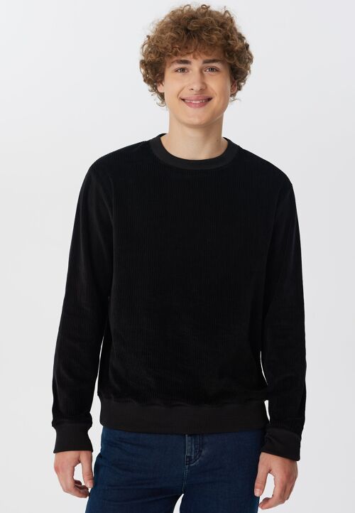 2232-021 | Herren Cord Sweatshirt - Schwarz