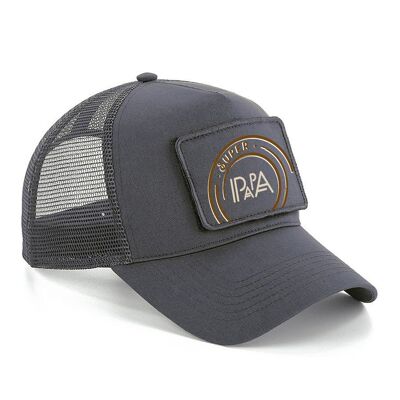 Men's 'super dad' cap - gray - with detachable message printed patch - Father's Day