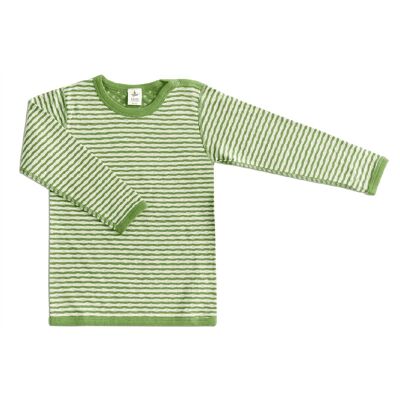 2290 | Camisa de manga larga reversible para niño - verde bosque-beige-melange