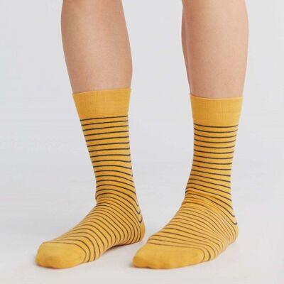 2308 | Socks - Mustard Yellow/Indigo (Pack of 6)