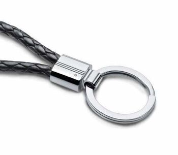 Bague porte-clés Liora en cuir réalisée avec des éléments Swarovski 3