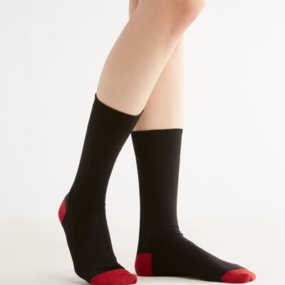 2318 | Stockings - Black-Cherry Red (Pack of 6)