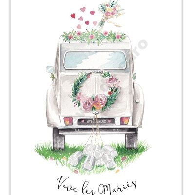POSTER ACQUERELLO VIVA I MATRIMONI