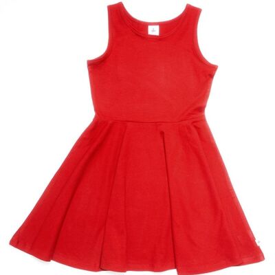 2620ZR | Vestido de punto para niña - rojo ladrillo