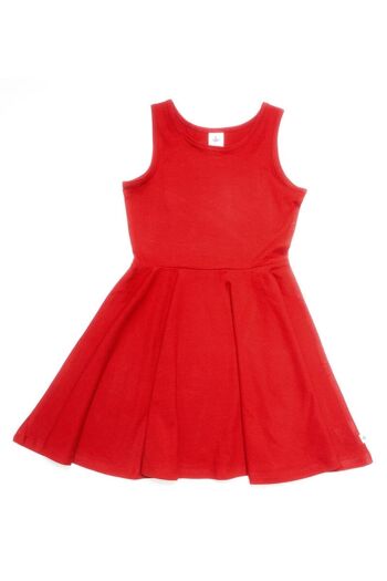 2620ZR | Robe jersey enfant - rouge brique 1