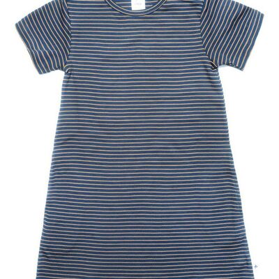 2621INI | Robe enfant manches courtes - indigo gingembre