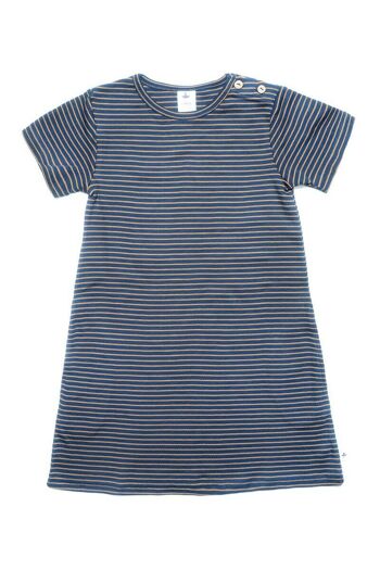 2621INI | Robe enfant manches courtes - indigo gingembre 5