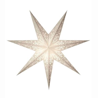 Paper star white Lux white incl. cable & bulb