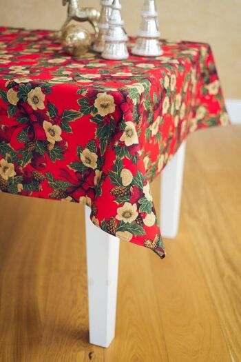 Noël rouge | Nappe rectangulaire, motif festif 3