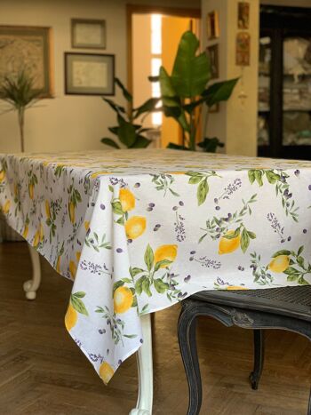 Nappe Rectangulaire, Mélange Poly-Coton, Imprimée | Citron & Olives 4