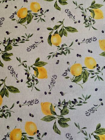 Nappe Rectangulaire, Mélange Poly-Coton, Imprimée | Citron & Olives 5