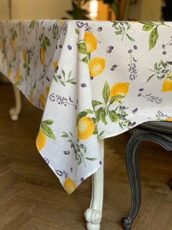 Nappe Rectangulaire, Mélange Poly-Coton, Imprimée | Citron & Olives 8