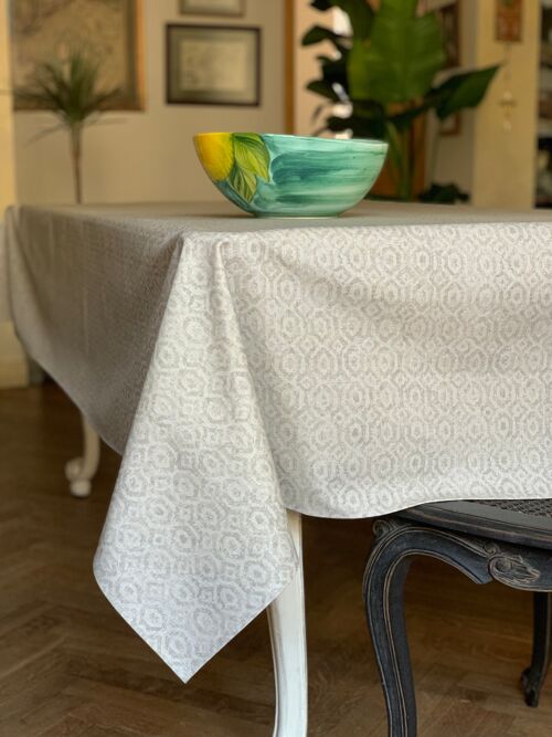 Rectangle Tablecloth, 100% Organic Cotton, Printed | Helga