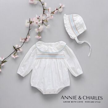 Bloomer bébé en coton avec bonnet ROSI 2