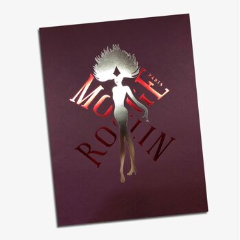 Affiche Moulin Rouge® Paris officielle - Les ailes du Moulin - Rouge et Or Letterpress 3