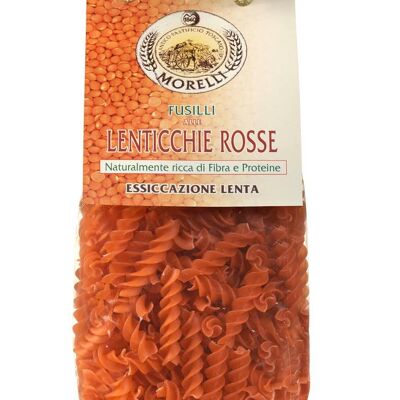 Pasta Artigianale Fusilli 100% lenticchie rosse g.250