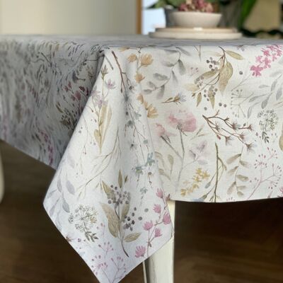 Rectangular Tablecloth, Linen-Cotton Mix, Printed | Aitana
