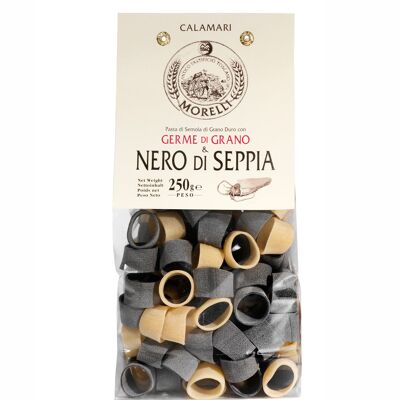 Pasta Italiana Artesanal Calamares Blancos y Negros g.250