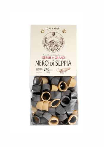 Pâtes artisanales italiennes Calamars noirs et blancs g.250