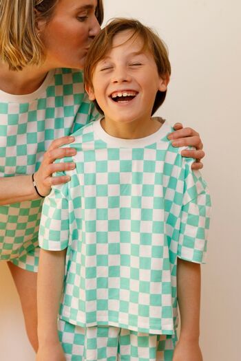 Pyjama Enfant coton BIO - Damier 1
