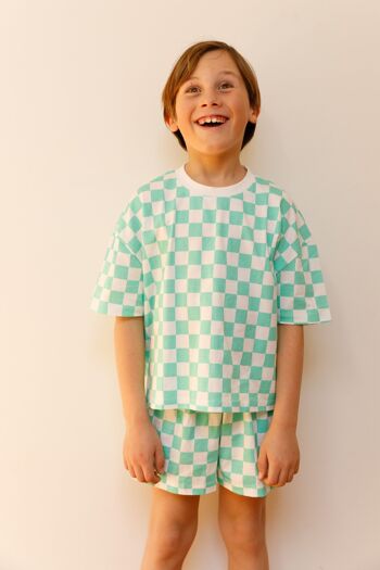 Pyjama Enfant coton BIO - Damier 3