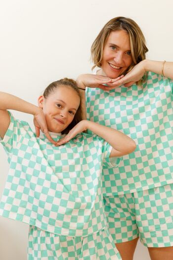 Pyjama Enfant coton BIO - Damier 8