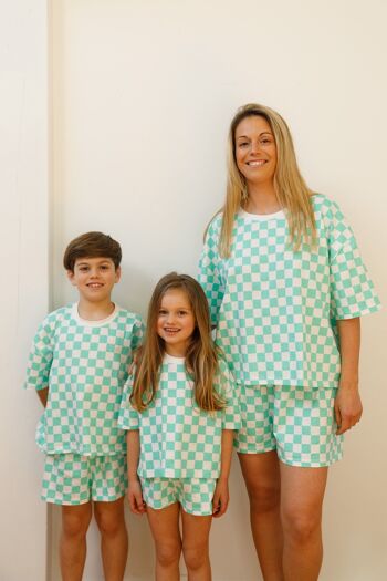 Pyjama Enfant coton BIO - Damier 12