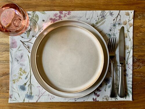 Placemat 30x 43cm, Linen-Cotton Mix, Printed | Aitanaa