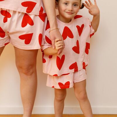 Pijama infantil de algodón orgánico - Mi Amor Rose