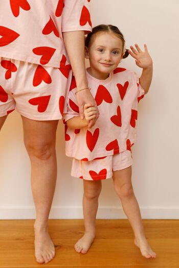 Pyjama Enfant coton BIO - Mi Amor Rose 1
