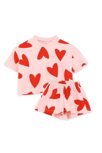 Pyjama Enfant coton BIO - Mi Amor Rose 2